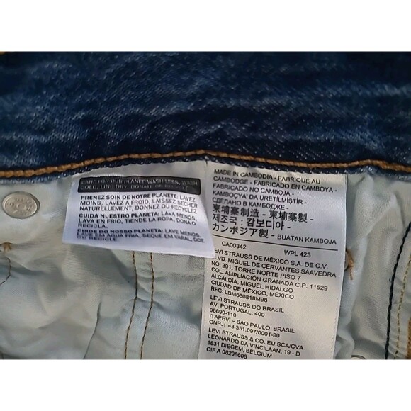 Levis Premium Womens 501 S Skinny Button Fly Jeans Distressed Big E Modern 28x30 - Picture 11 of 16